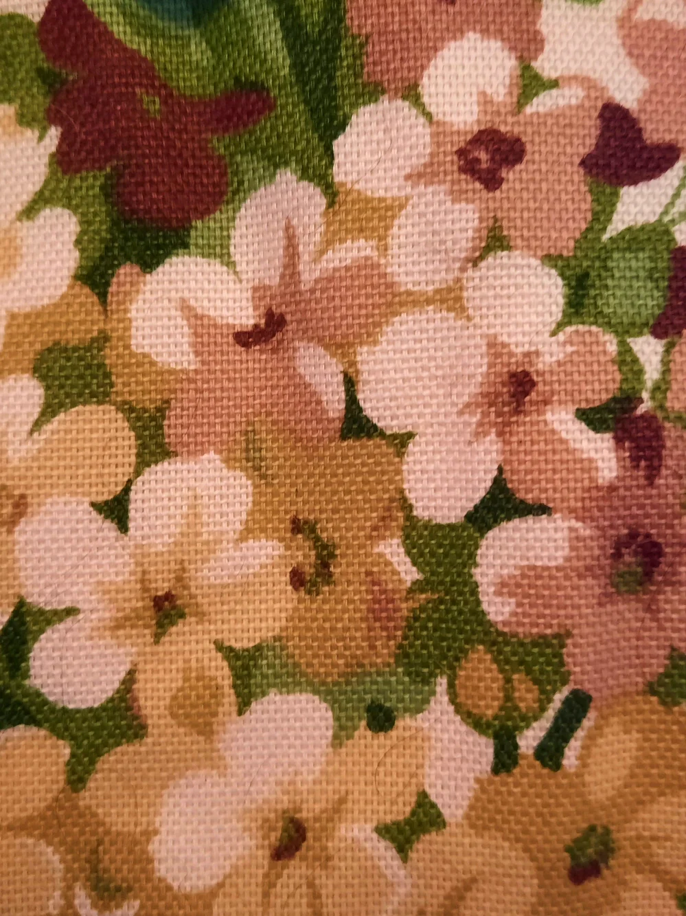Beautiful Floral Kitchen Towel in lovely Lilac, dusty Pink, Green, & Cream